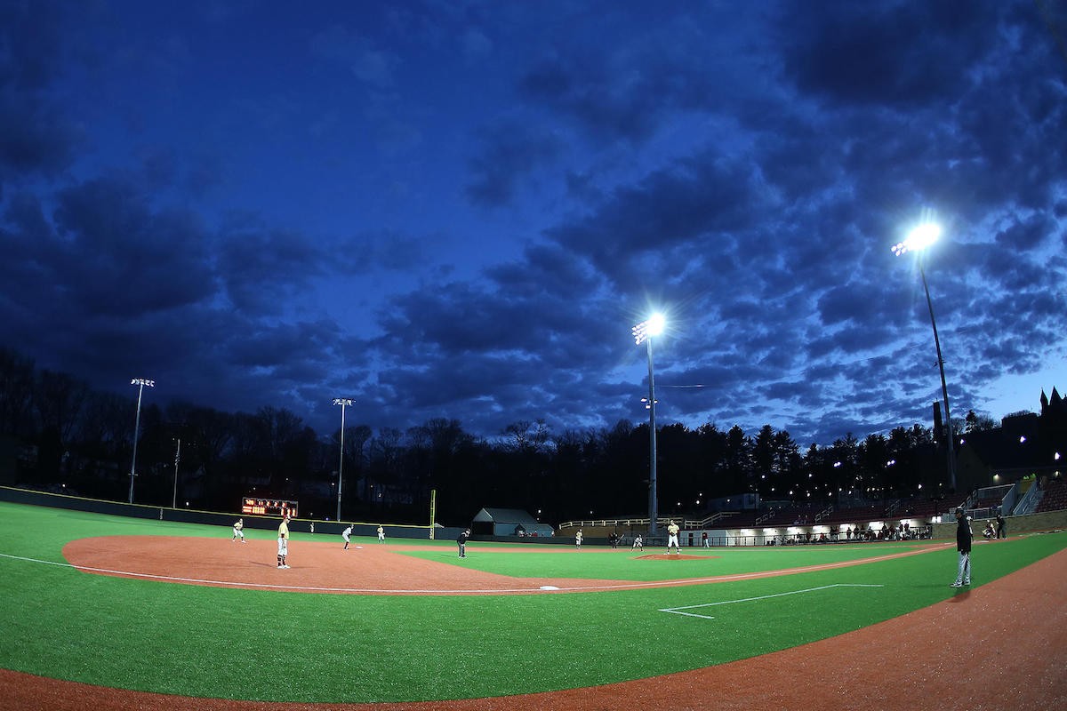 Brighton baseball field at dusk