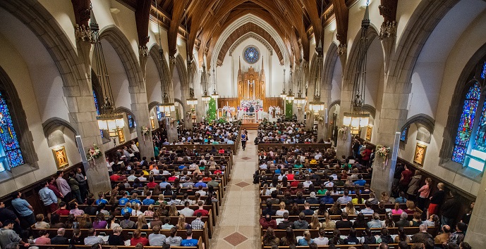 Mass of Healing and Hope offered in the aftermath of the bombings at the 2013 Boston Marathon. Mass took place at St. Ignatius Church and a Sacramental Anointing followed the Mass itself.